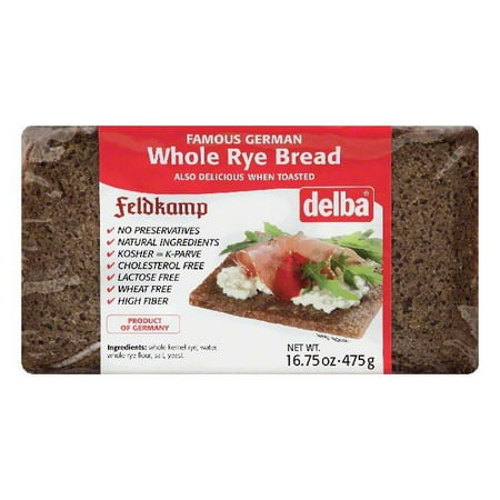 - Delba Whole Rye Bread, 16.75 OZ (Pack of 12)