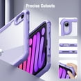 thumbnail image 2 of Fintie TPU SlimShell Case for iPad Mini 7 (A17 Pro) 2024 / iPad Mini 6 2021 - Clear Hard Back Cover with Shockproof Soft TPU Bumper for iPad Mini 7th/6th Generation 8.3 Inch, Purple, 2 of 7