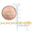 thumbnail image 2 of 14k Yellow Gold Oval Rolo Link Chain Bracelet, 3.2mm, 7", 2 of 3