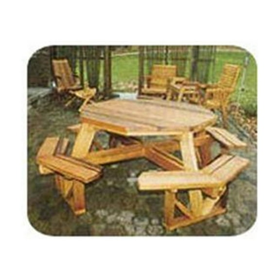 Woodcraft Project Paper Plan To Build Octagon Picnic Table - Material Not Included