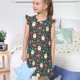 thumbnail image 4 of Fotbe Santa Claus Vestido de Dormir para Niñas de 3 a 10 Años, Mangas Cortas, Estilo Princesa, Pijama Camisón con Mangas Voladas-XX-Large, 4 of 6