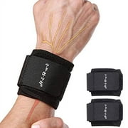 HiRui Wrist Compression Strap Wrist Brace Wrist Band Wrist Support for Fitness, Weight Lifting, Tendonitis, Carpal Tunnel Arthritis, Pain Relief-Wrist Guard for Youth&Adult- Adjustable (2 PCS)