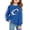 Blue, variant on Crewneck Sweatshirt Kids Cute Glitter Crew Neck Hoodless Sweatshirt Long Sleeve Pullover Blue 4-5 Years