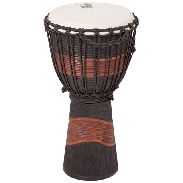 Toca Street Series Djembe Sculpté - 10 Pouces, Brun/noir