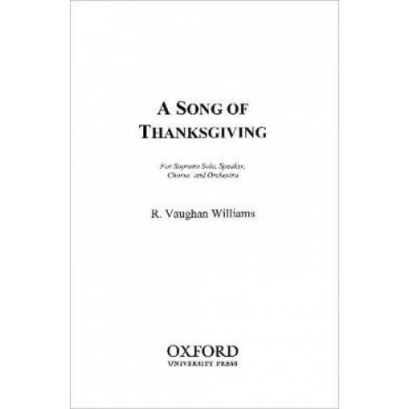 Vaughan Williams, R: Song of Thanksgiving