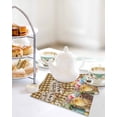 thumbnail image 4 of Easter Chicken Eggs Kitchen Dish Towels for Drying Dishes Set of 2, Spring Daisy Flowers Yellow Brown Check Waffle Weave Microfiber Hand Tea Bathroom Towels Quick Dry & Absorbent Towel 12x12, 4 of 7