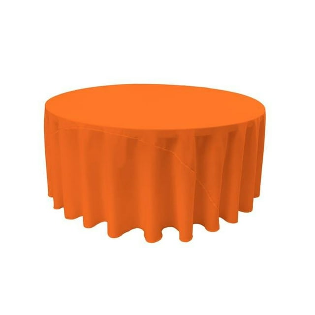 TCpop132R-OrangeP48 Nappe Popeline Polyester&44; Orange - 132 Po Ronde