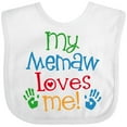 thumbnail image 3 of Inktastic My Memaw Loves Me Boys or Girls Baby Bib, 3 of 4