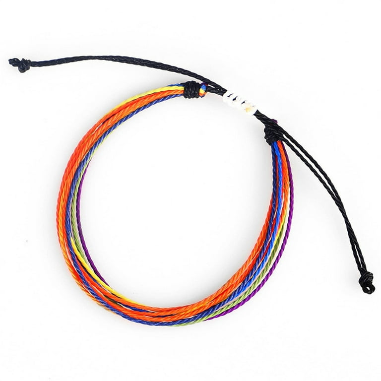 Handmade Adjustable Colorful Friendship Braided Bracelets String Bracelets  Gr?n+Dunkelrot+Beige