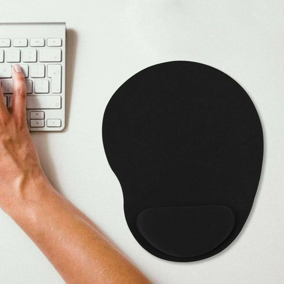 PC Mouse pad Ergonomic Comfortable Mat With Wrist Rest Support Black Non Slip