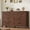 Brown (AB box), variant on Spacious 7 Drawer Dresser for Bedroom – 54" Wide Freestanding Wooden Storage Chest with Adjustable Feet – Vertical Closet Organizer for Living Room, Entryway, Hallway – Original Wood Color (AB box)