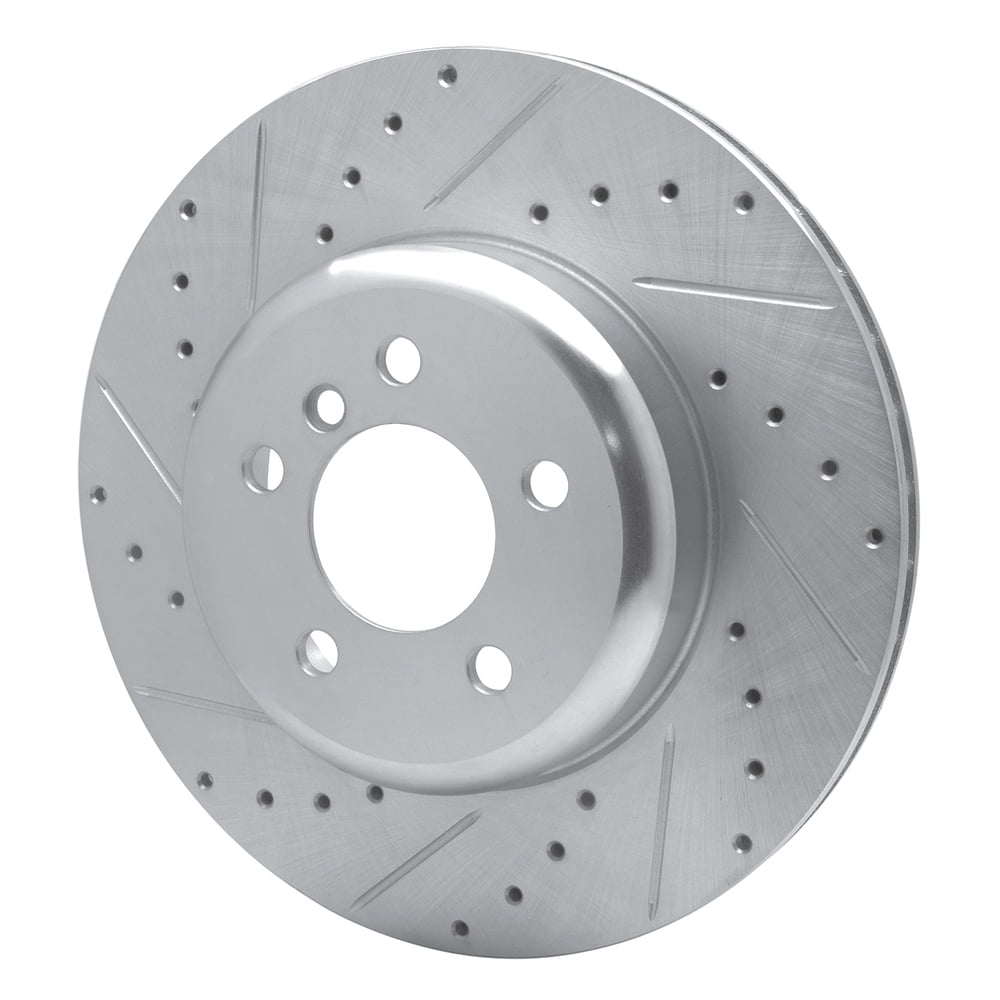 Dynamic Friction Company 631-31114L DFC Brake Rotor - Drilled And Slotted - Silver