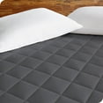 thumbnail image 3 of Bare Home Quilted Mattress Pad - Cooling Mattress Topper - Deep Pocket Fitted Cover - King, Gray, 3 of 7