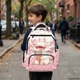 thumbnail image 6 of HELLHERO Adjustable Shoulder Strap Casual Daypack for Preschool Elementary School, 600D Polyester Durable 17 Inch Kids Backpack, Axolotl Ice Cream Print, 6 of 8