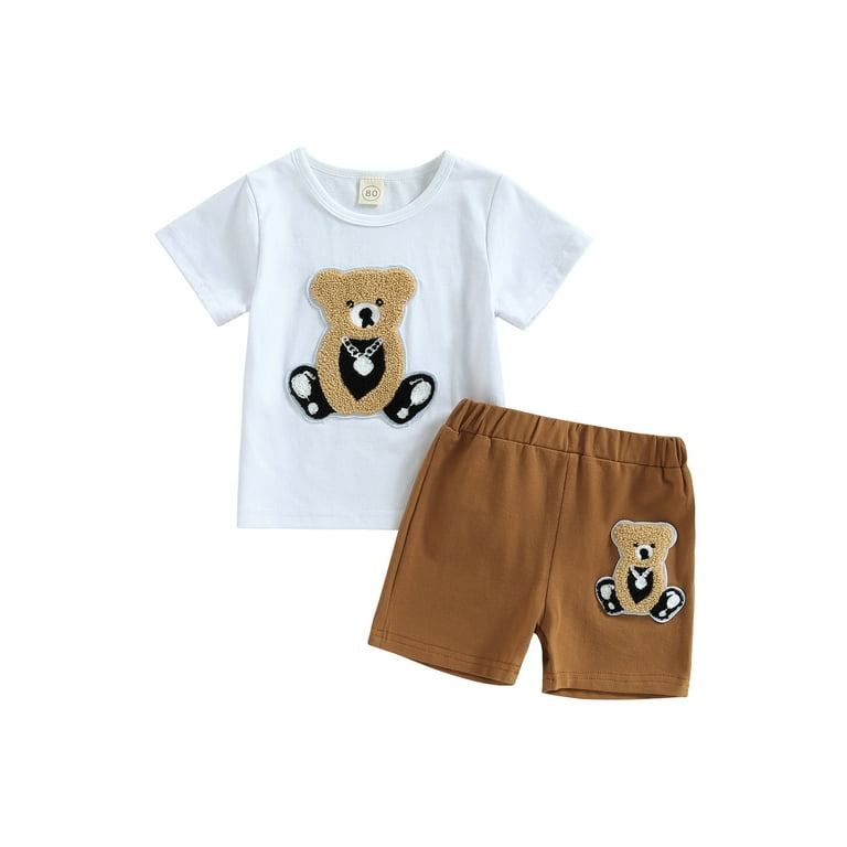 Baby Boy Bear Print Polo Shirt