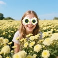 thumbnail image 3 of Cute Daisy-Shaped Party Glasses Photo Booth Props, Perfect For New Year's Eve Decorations And Celebrations, Glitter Cardstock Novelty Accessories, 3 of 5