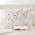 thumbnail image 3 of Wildflowers Pillow Covers 2 Pack Colorful Spring Floral Botanical Flower Plants Pillowcase Waterproof Outdoor Throw Pillow Cover for Patio Garden Square Cushion 24”x24”, 3 of 9