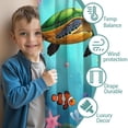 thumbnail image 3 of Blackout Kids Curtains,Sea Turtle Sjellyfish Childrens Insulated Curtains Set Of 2,Bedroom Essentials,Toddler Room Decor 42x54in(106x137cm), 3 of 4