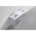 thumbnail image 5 of Kubebath 60″ Double Sink Ash Gray Modern Bathroom Vanity with White Quartz Counter-Top, 5 of 6