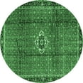 thumbnail image 1 of Ahgly Company Indoor Round Persian Emerald Green Traditional Area Rugs, 7' Round, 1 of 4