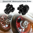 thumbnail image 2 of 13.5mm Motorcycle Slider Frame Aluminum Alloy Wheel Fairing Protection Crash Pad Protector Guard 53mm 48mm Screws Hex Key Black 1 Set, 2 of 7