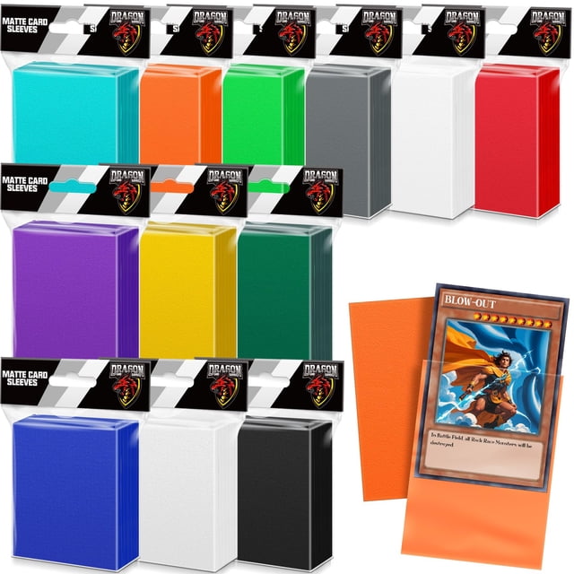 Fundas para cartas Kitoyz, 1200 unidades, para tarjetas coleccionables (12 colores)