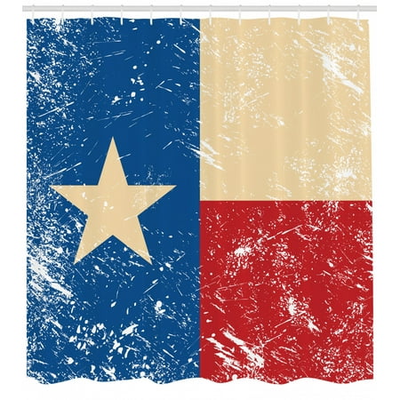 Texas Star Shower Curtain Grunge Flag Illustration With Lone Star