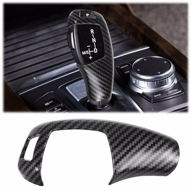 relayinert Carbon Fibre Automatic Shift Knob Cover Trim Easy Installation Durable And Long-lasting Carbon