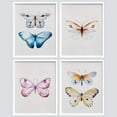 thumbnail image 3 of PixonSign 4 PCS Adhesive Canvas Posters Colorful Butterfly Boho Gril's Room Minimalist Framed Wall Art Modern Prints Fine Wall Décor Classic Artwork for Living Room, Bedroom -12"x16" White, 3 of 5