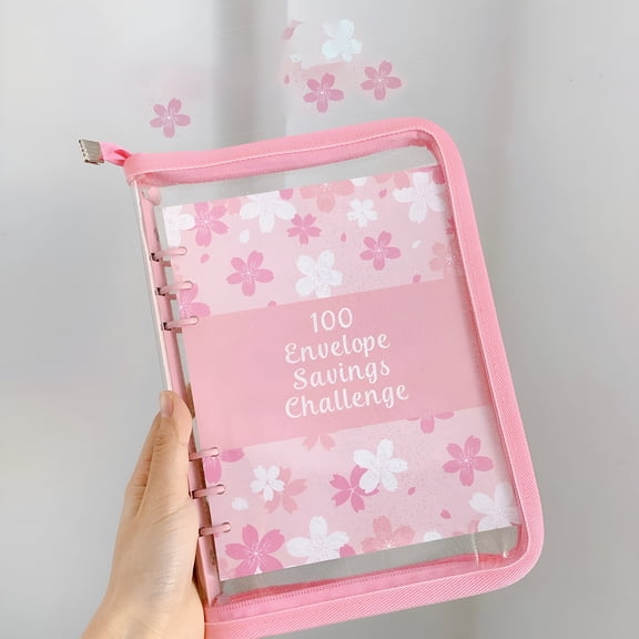 CCOCC Money Saving Notebook -100 Day Cash Savings Challenge Journal,Loose-leaf Budget Planner for Financial Goals,Savings Tracker