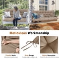 thumbnail image 6 of Porch Swing Cushions Outdoor, Waterproof 4" Thick 2–3 Seat Outdoor Swing Seat Cushion with Ties for Garden & Porch, 6 of 7