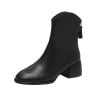 Cyber Deals Monday Sale,Black Deals Friday Sale!Eoraif Women's Middle Heel Zipper Boot Ankle Boot Comfortable Casual Shoes,Christmas Gifts
