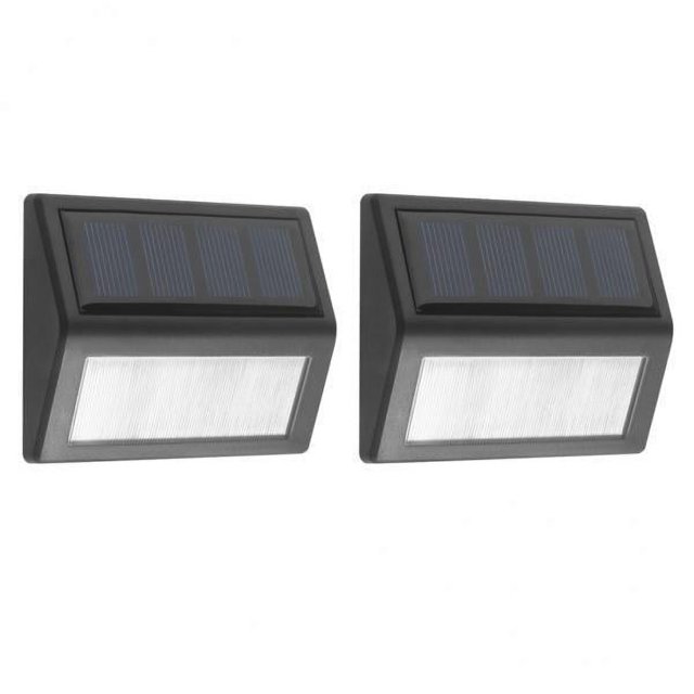 3 Luces De Paso Con Energía Solar Para Exteriores Para Escaleras, Lámpara De Valla Led Automática Sunnimix Luces de paso a prueba de agua