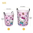 thumbnail image 2 of Hello Kitty Laundry Hamper, Dirty Clothes Hamper Storage Basket for Bathroom Bedrooms, Circular Hamper with Handles, Gifts for Boys Girls Men Women, 2 of 8