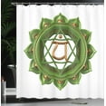 thumbnail image 4 of Ambesonne Green Shower Curtain, Glimmer Balance, 69"Wx84"L, Green Brown, 4 of 5
