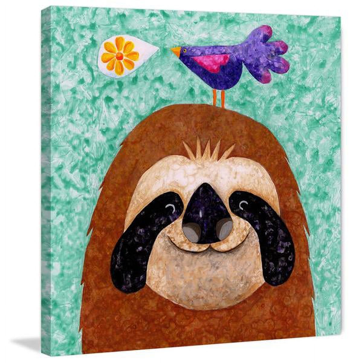 "Sloth Happy" Painting Print on Wrapped Canvas