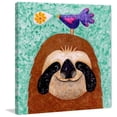 thumbnail image 2 of "Sloth Happy" Painting Print on Wrapped Canvas, 2 of 5