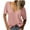 Pink, variant on Womens Short Sleeve T Shirts V Neck Loose Fit Shirts Summer Casual Basic Tee Tops