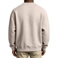 thumbnail image 4 of Men's Sweatshirt Solid Color Casual Loose Round Neck Sweatshirt Fall Winter, 4 of 7