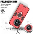 thumbnail image 4 of FIEWESEY For OnePlus 12 5G/ OnePlus 12R 5G Phone Case Shockproof Rugged Kickstand Armor Case Built in Ring - OnePlus 12R 5G, Red, 4 of 5