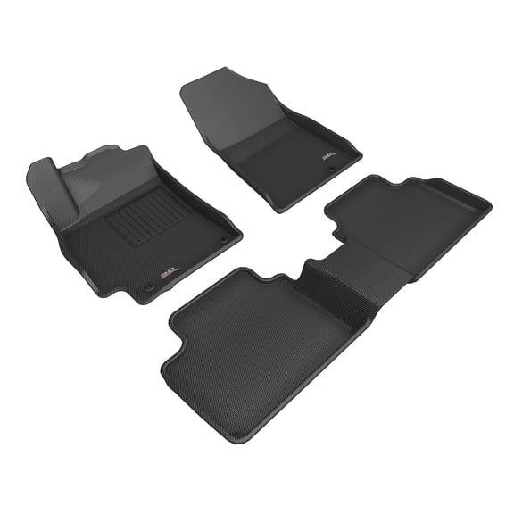 3D MAXpider Custom Fit Kagu Floor Mat (Black) Compatible with Kia K4 2025-2026 - Complete Set