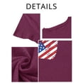 thumbnail image 7 of XCHQRTI Women's Merica Shirt American Flag Tee Short Sleeve 4th of July Patriotic Shirts, 7 of 7
