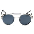 thumbnail image 2 of Gafas de sol Steampunk para hombres y mujeres, gafas de sol Steampunk vintage redondas con protección lateral, 2 of 8