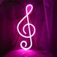 thumbnail image 1 of LINLIN Neon Music Note Light Music LED Sign Neon Light Sign Battery/USB Operated Neon Art Light Neon Wall Light for Children’s Bedroom Light up Sign Decor for Bar Party Christmas Wedding, 1 of 8