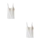 thumbnail image 3 of Minnieouse Camisola de yoga Mujer Top Fitness Chaleco Mano de obra interior Multiusos Piel Cerrar Traje de verano Sujetador Cami-top Blanco Blanco SG 2piezas, 3 of 6
