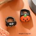 thumbnail image 3 of Monebena 2Pcs Bat Pumpkin Rings Fashion Plastic Rings Finger Accessories for Birthday Halloween Christmas Jewelry Gift, 3 of 4