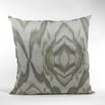 thumbnail image 4 of Plutus Ikat Dream Gray, Citrine Handmade Luxury Pillow - Double sided 20" x 36" King, 4 of 5