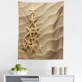 thumbnail image 1 of Coastal Tapestry, Triangular Shaped Multiple Starfish on Sand Calmness Simplicity Sea, Fabric Wall Hanging Decor for Bedroom Living Room Dorm, 5 Sizes, Sand Brown Pale Camel, by Ambesonne, 1 of 1