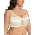 thumbnail image 2 of Deyllo Women Full Coverage Bra Wirefree Comfort Plus Size Bras Light Beige Support Underwire Bras Clothes Size 40D, 2 of 4