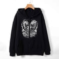 thumbnail image 1 of Puntoco, sudadera de calavera oscura de otoño/invierno para mujer, sudadera con capucha para hombre y mujer, sudadera gótica de pareja Harajuku, sudadera con cremallera de gran tamaño, liquidación Puntoco Puntoco-2196, 1 of 9